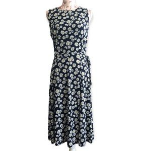Anne Klien Daisy Print Floral Fit & Flare Dress